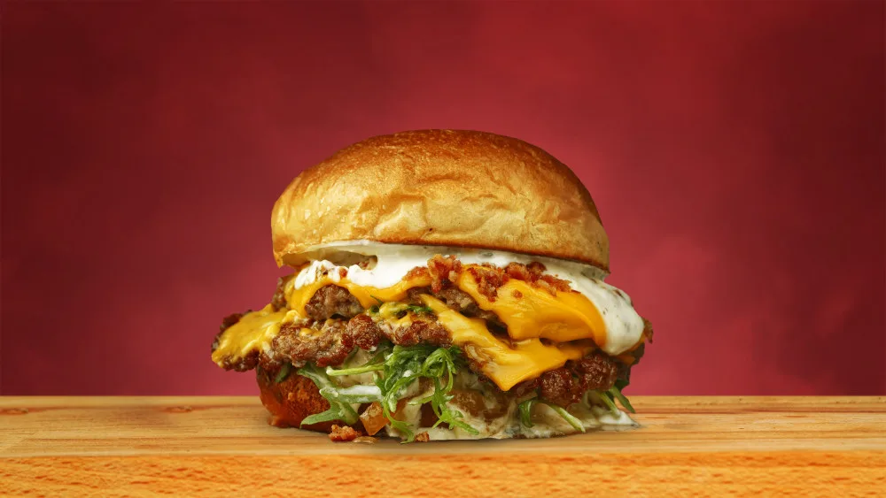 Garlic Parmesan double burger