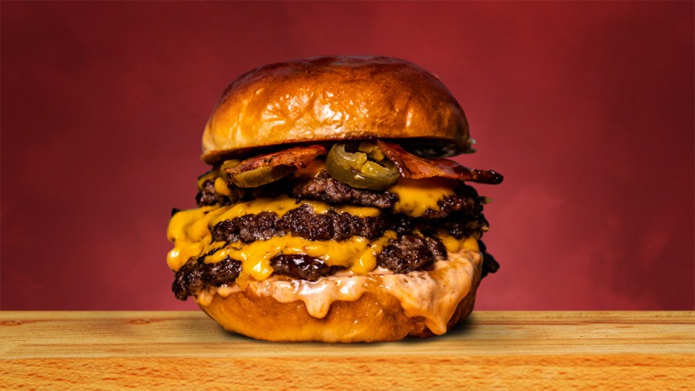 Smoke BBQ triple burger