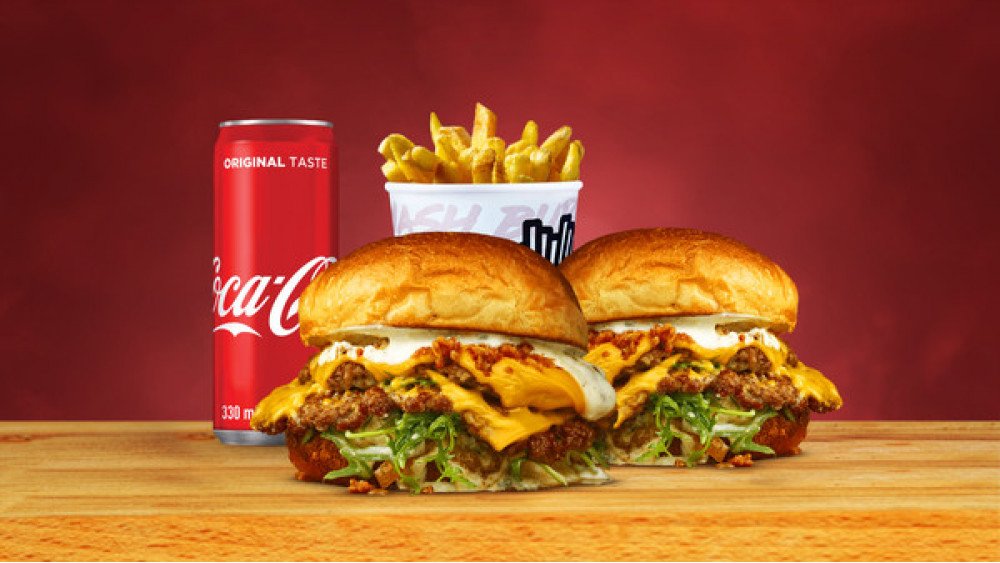 XL 2x Parmezan Garlic Double + Pomfrit + Coca Cola