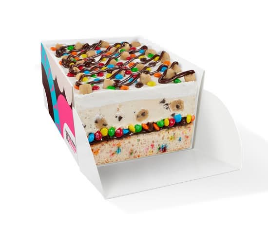 MandM'S with Cookie Dough Cake in a Box