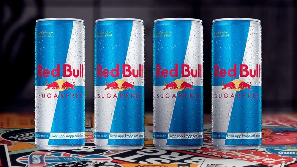 4 cans of Red Bull Sugarfree