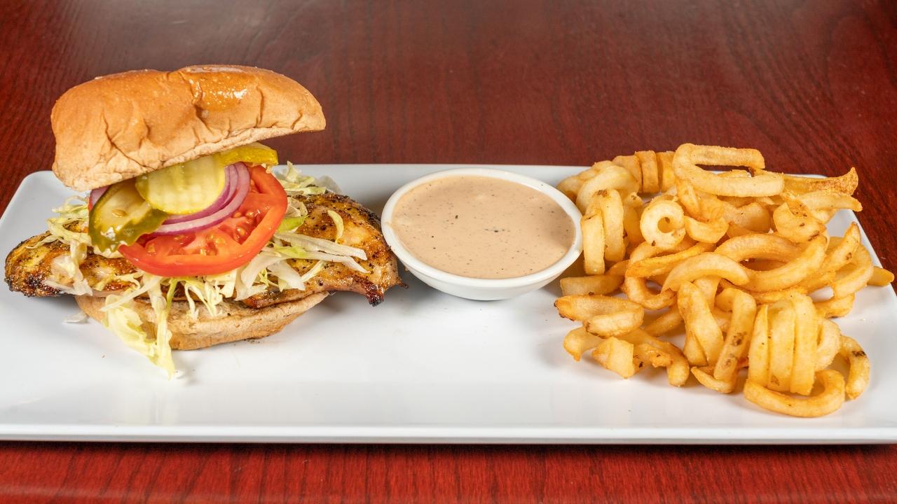Black and White Chicken Sandwich