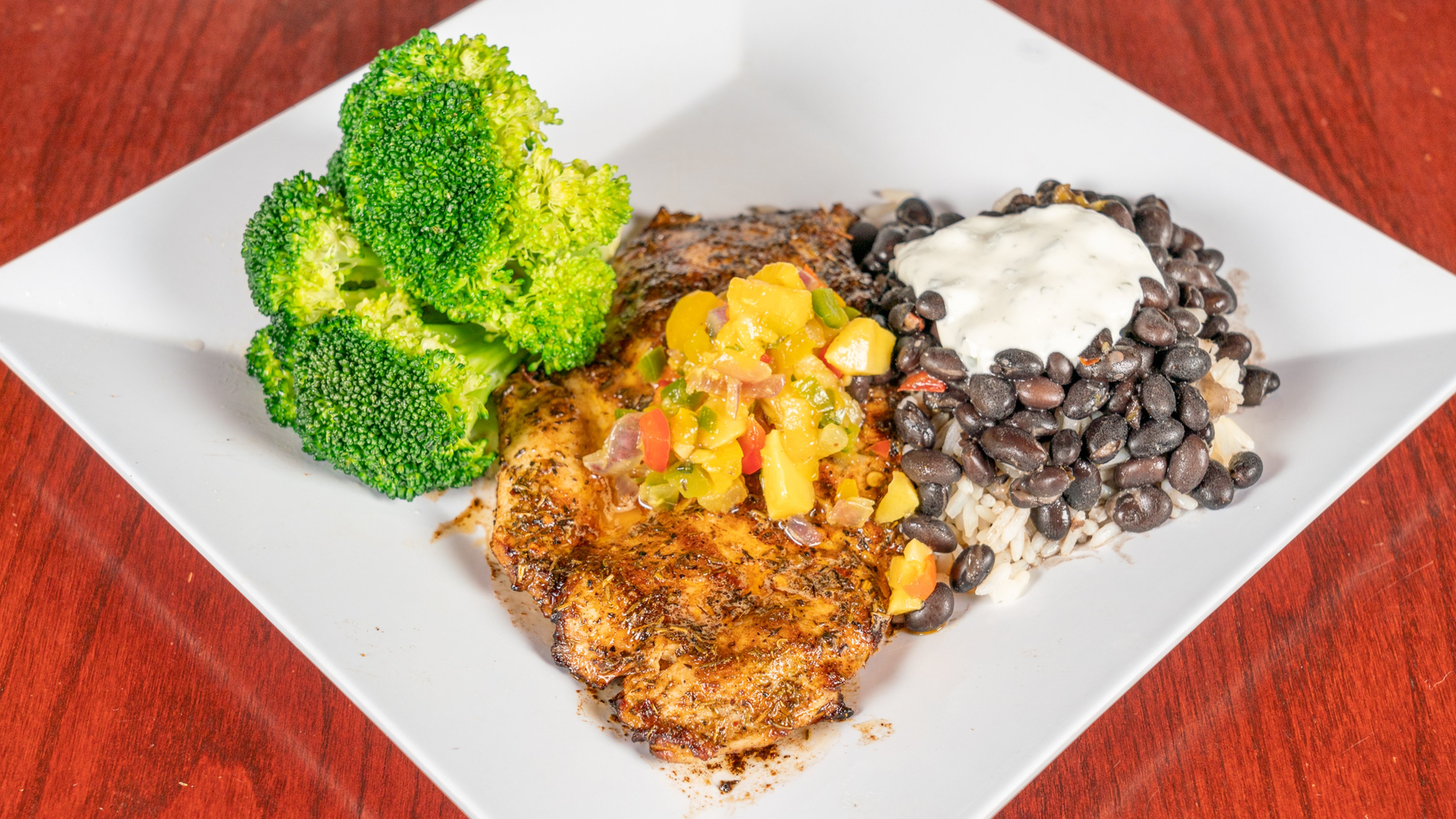 Char-Grilled Jamaican Jerk Chicken Platter