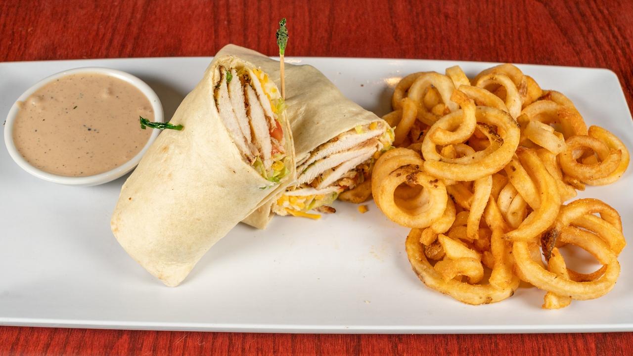 Grilled Black and White Chicken Wrap