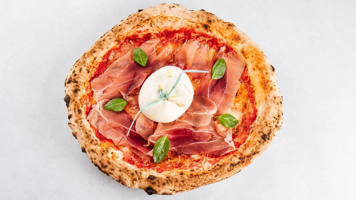 Pizza Burrata and Speck