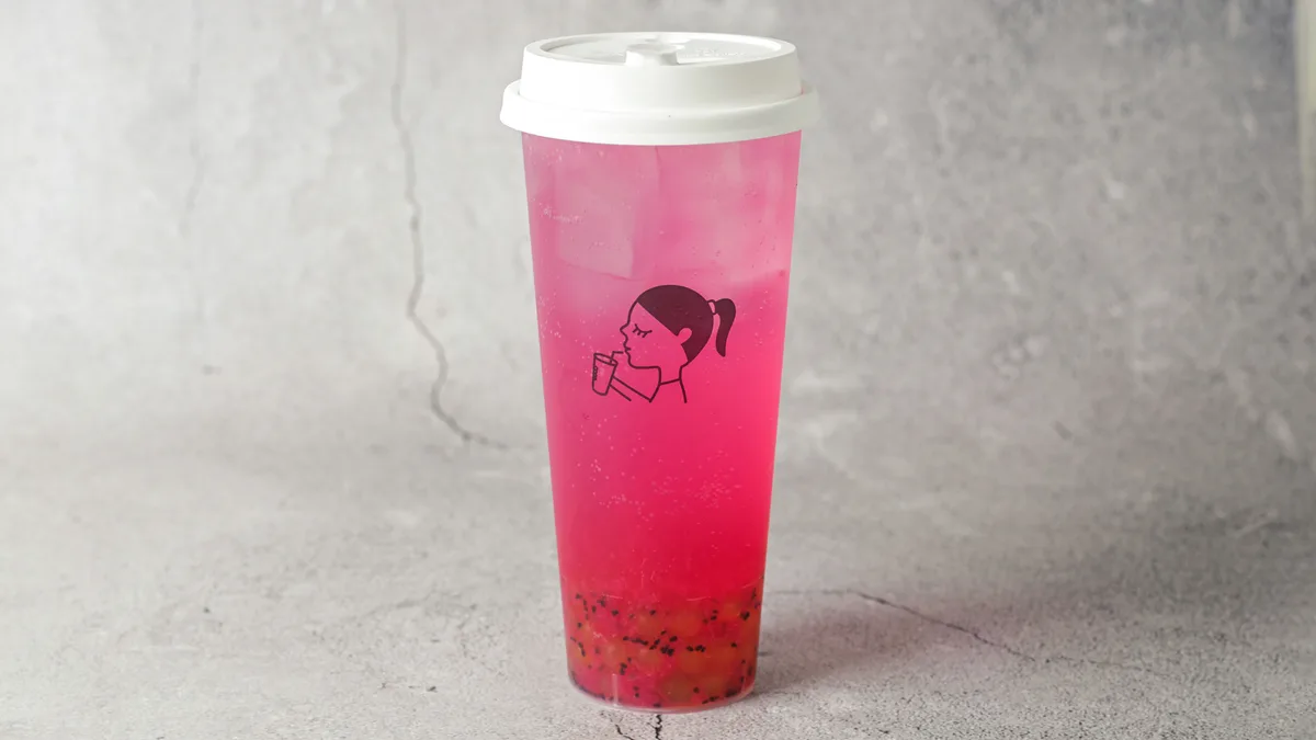 Drachenfrucht Soda mit Maracuja Boba