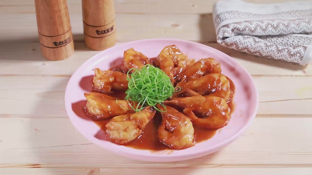 Creveți uriași cu sos chinezesc