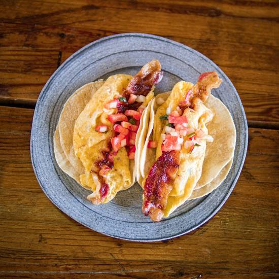 Bacon and Egg Taco-Flour