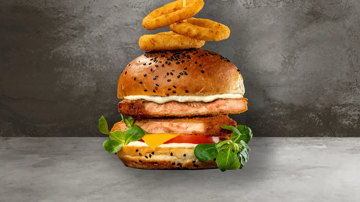 Salmon burger