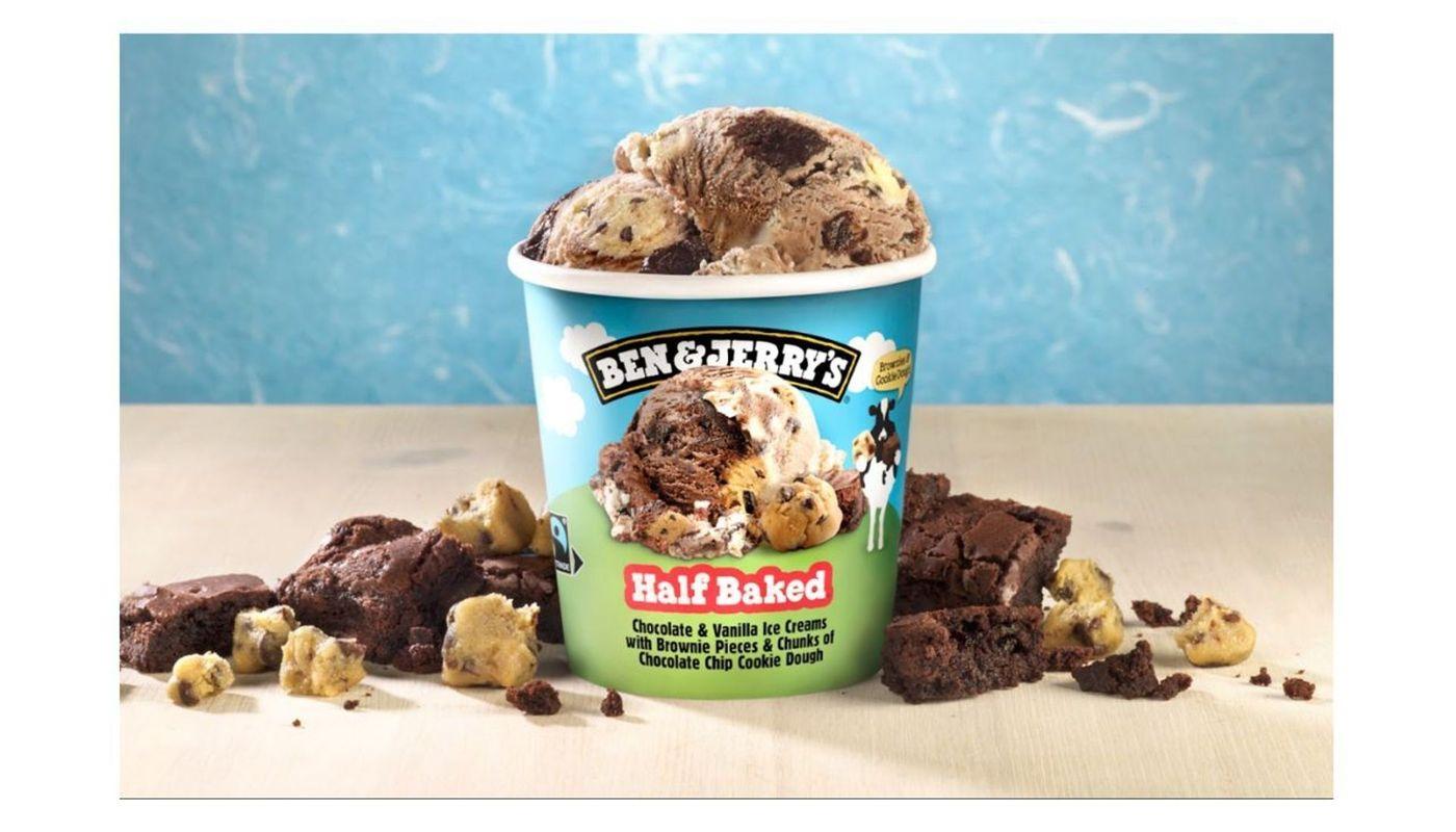 Ben and Jerry's Half Baked Ice Cream 458mL Tub