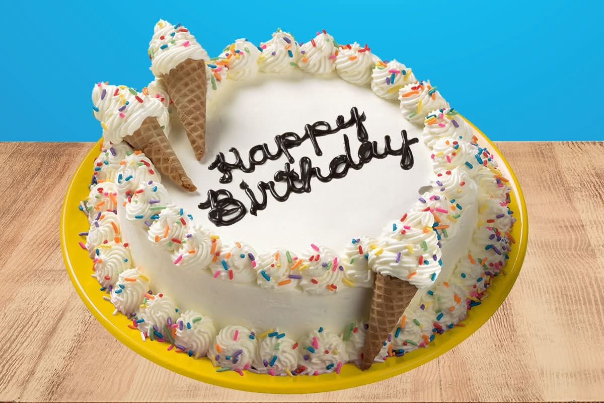 Medium Vanilla and Chocolate Ice Cream Cake- Celebration Cake (Ready-Made)