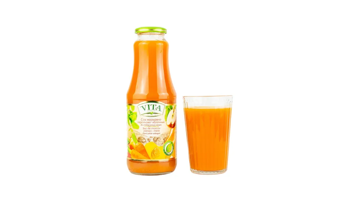 Carrot Peach Apple Juice With Pulp Vita 1L