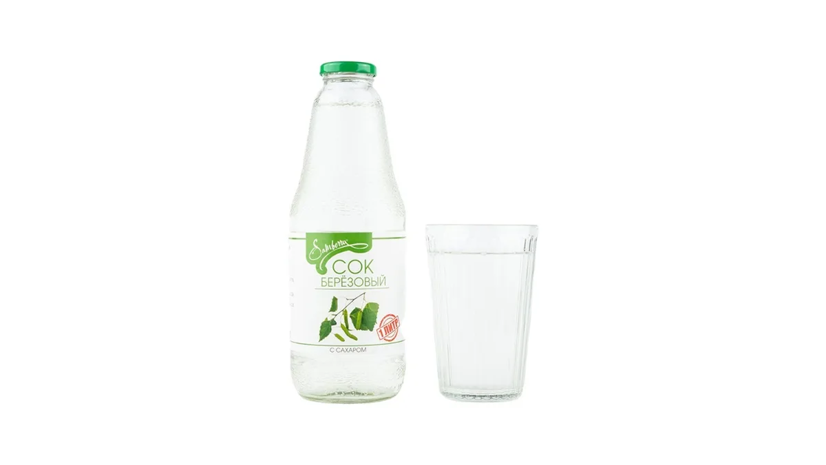 Sterilized Birch Juice With Sugar 1L