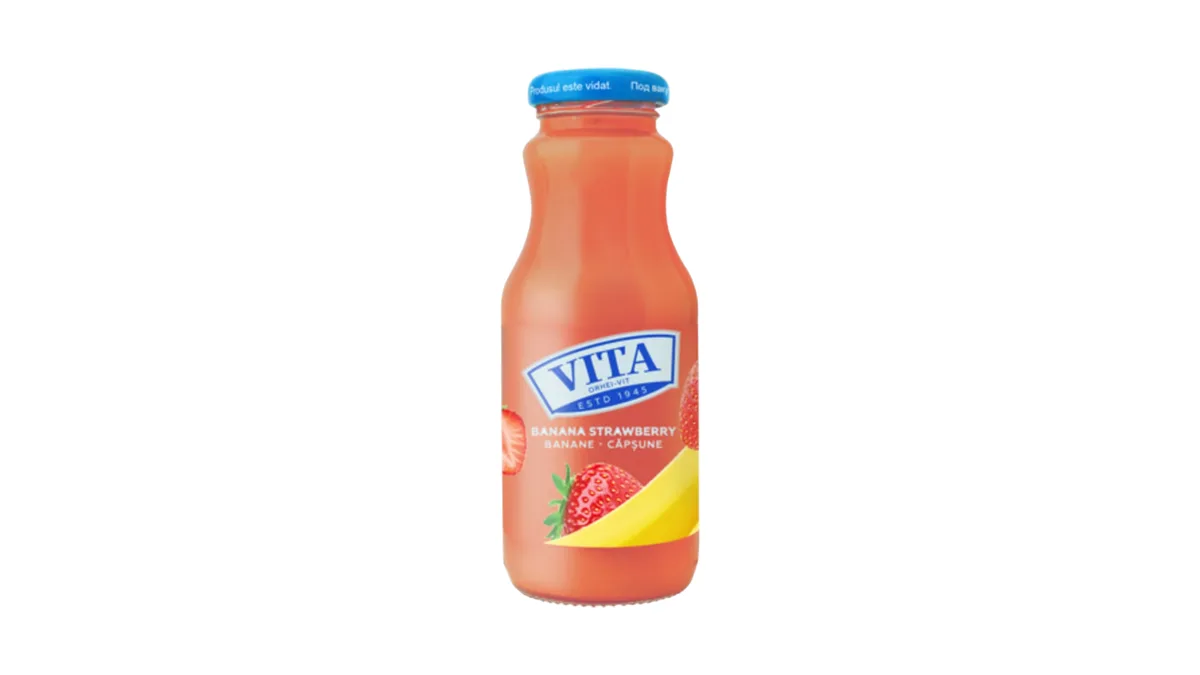 Banana - Strawberry Nectar With Pulp, Pasteurized 250ml