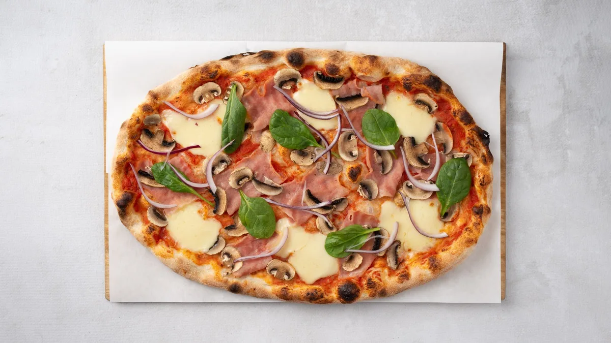 Pizza Cotto 33 cm.