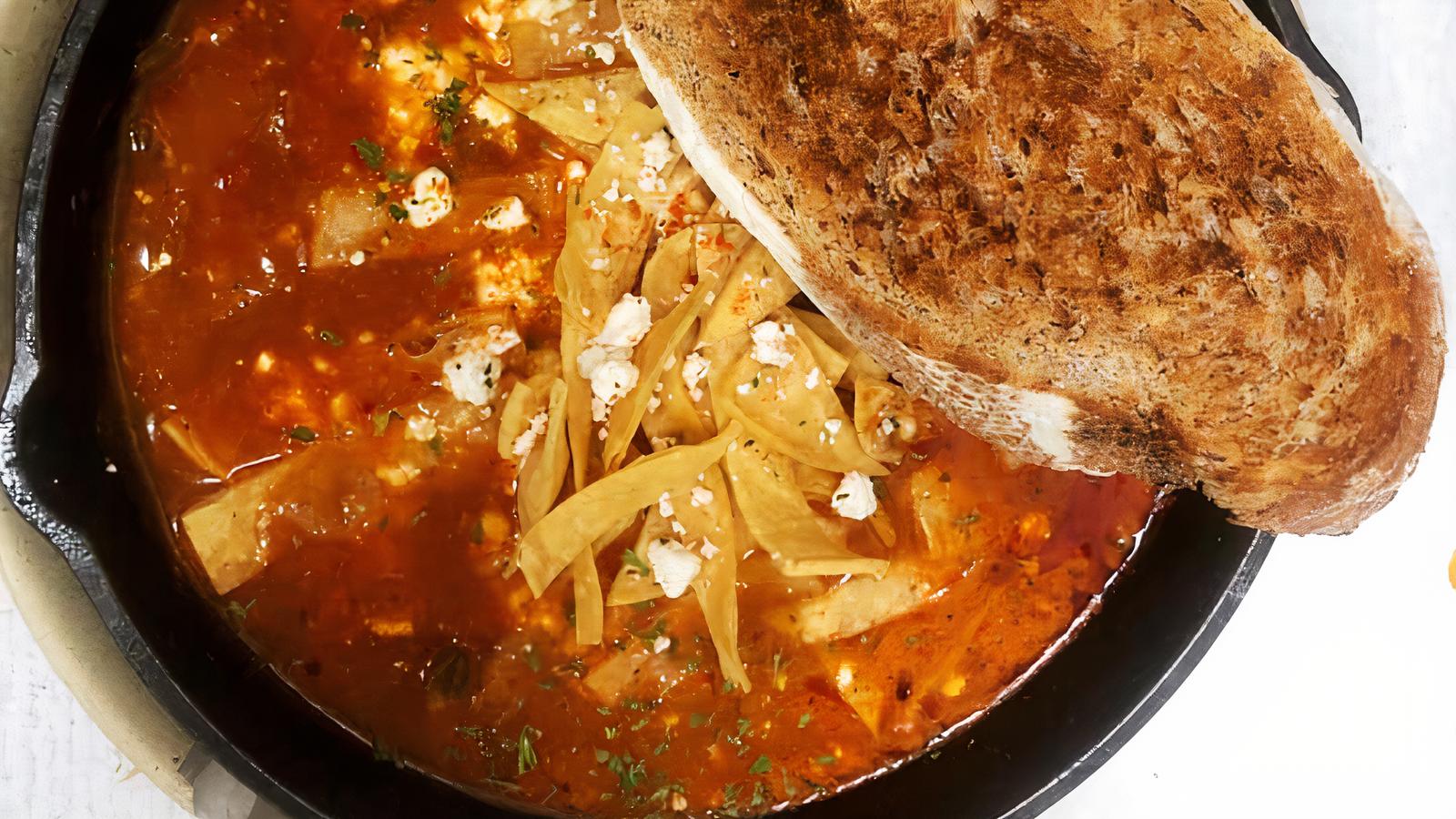 Eggs in Purgatory with Toast