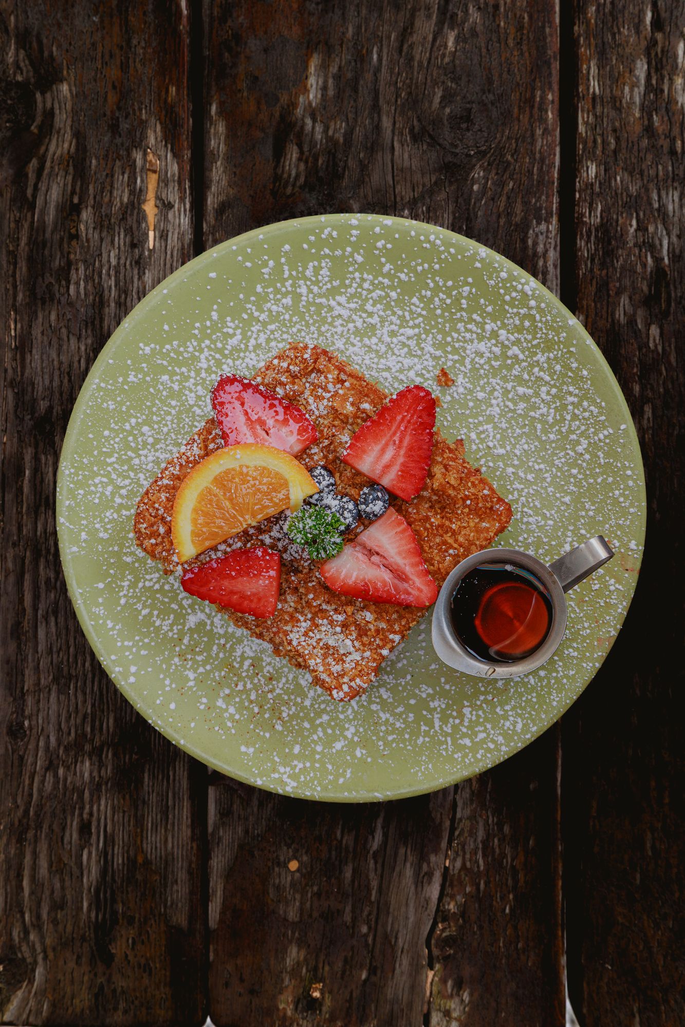 Mascarpone Blueberry Stuffed Crunch French Toast
