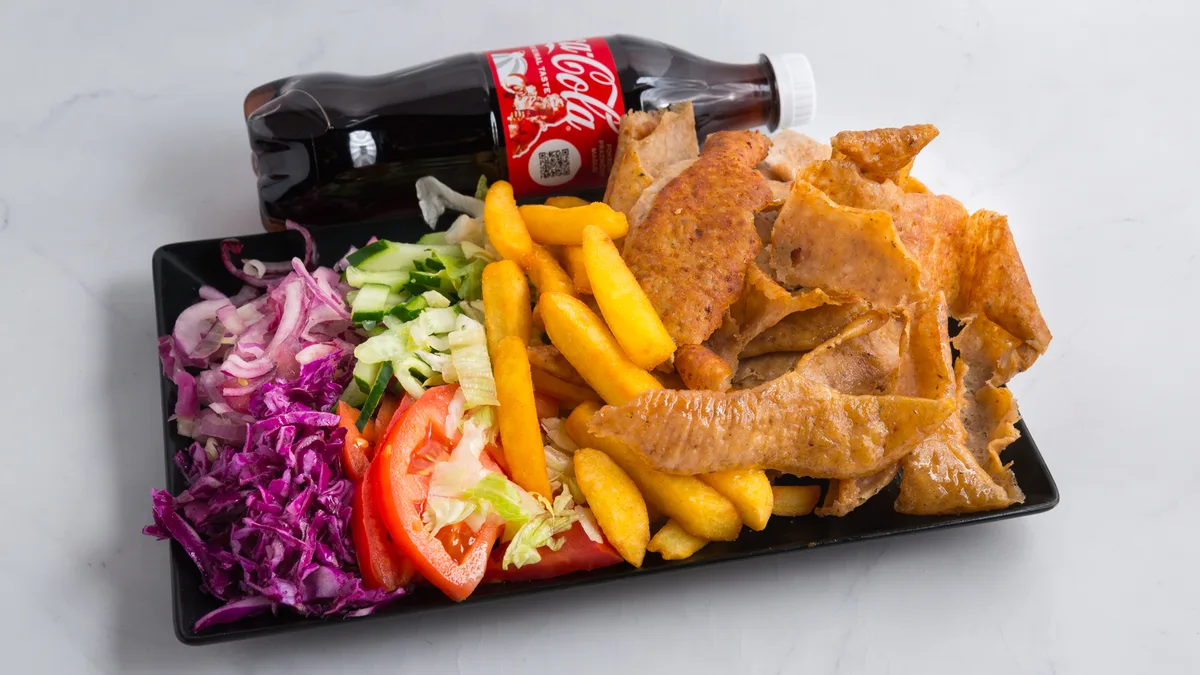 TELEĆI KEBAB XXL PORCIJA (240 grama mesa) + piće 0,5