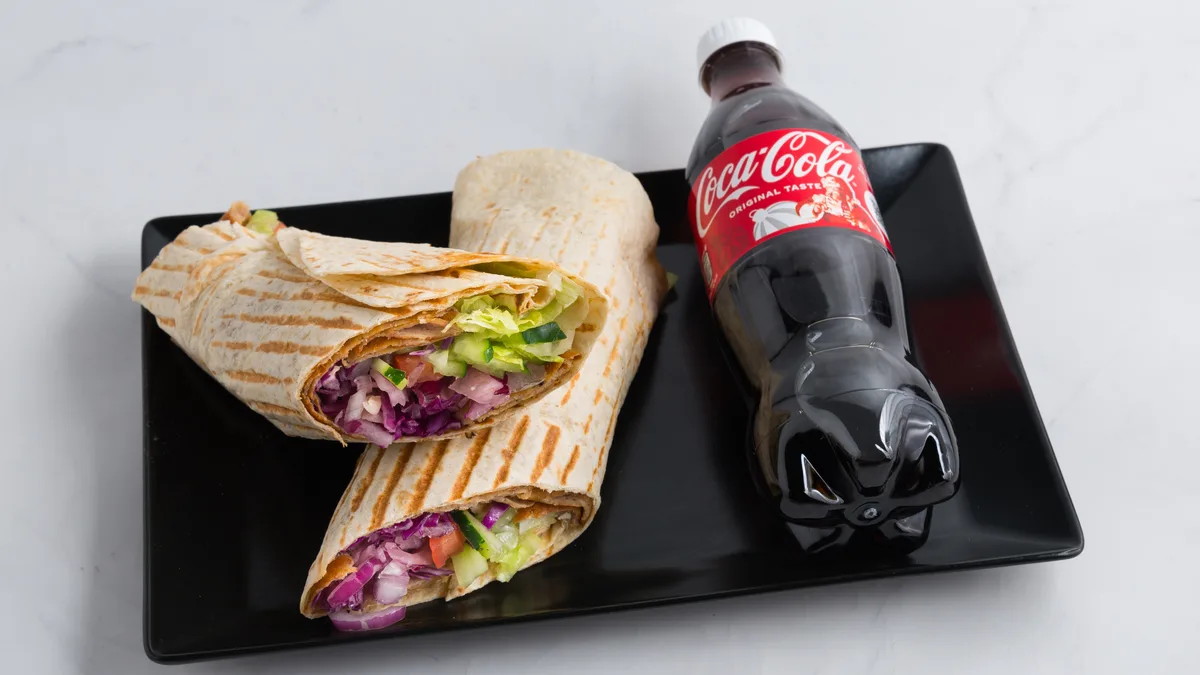 TELEĆI KEBAB XXL TORTILJA (180 grama mesa) + piće 0,5