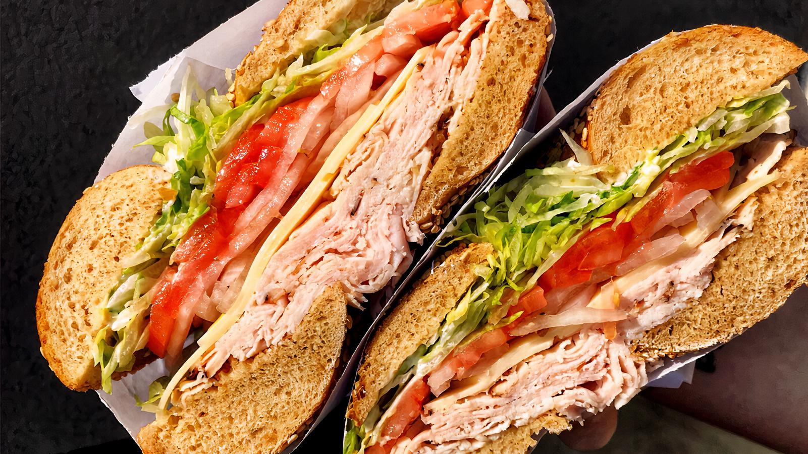 8" Half Turkey Ham and Cheese Sub