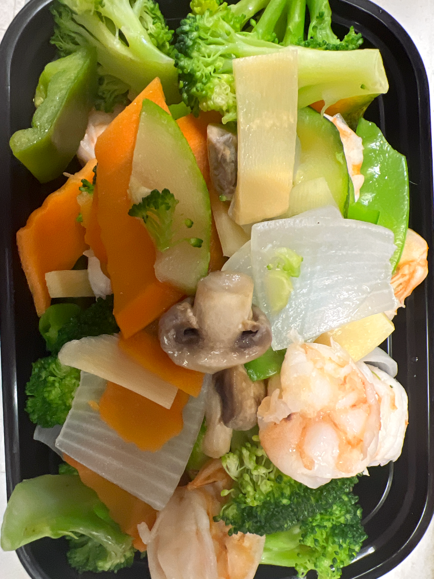 D03. Steamed Shrimp with Mixed Veg水煮杂菜虾