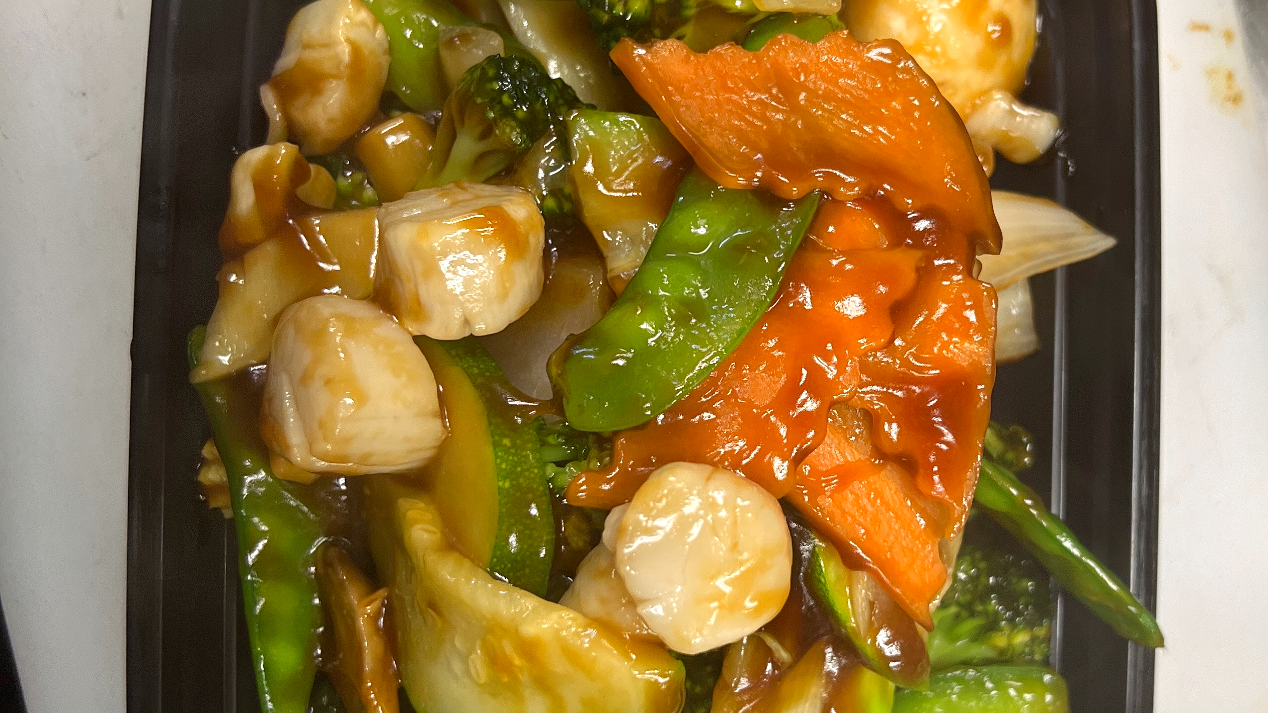 Scallop with Mixed Veg
