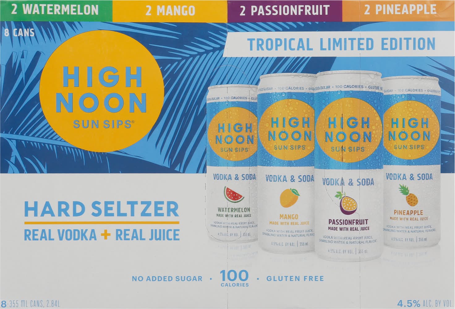 High Noon Tropical Limited Edition Hard Seltzer, Assorted (8 x 12 fl oz)