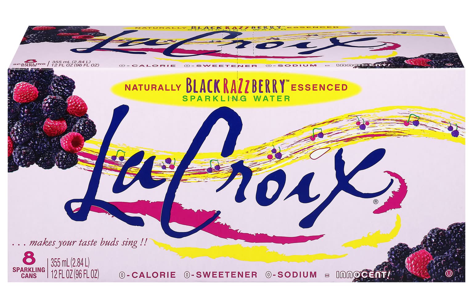 La Croix Naturally Essenced Sparkling Water, Black Razzberry (8 x 12 fl oz)