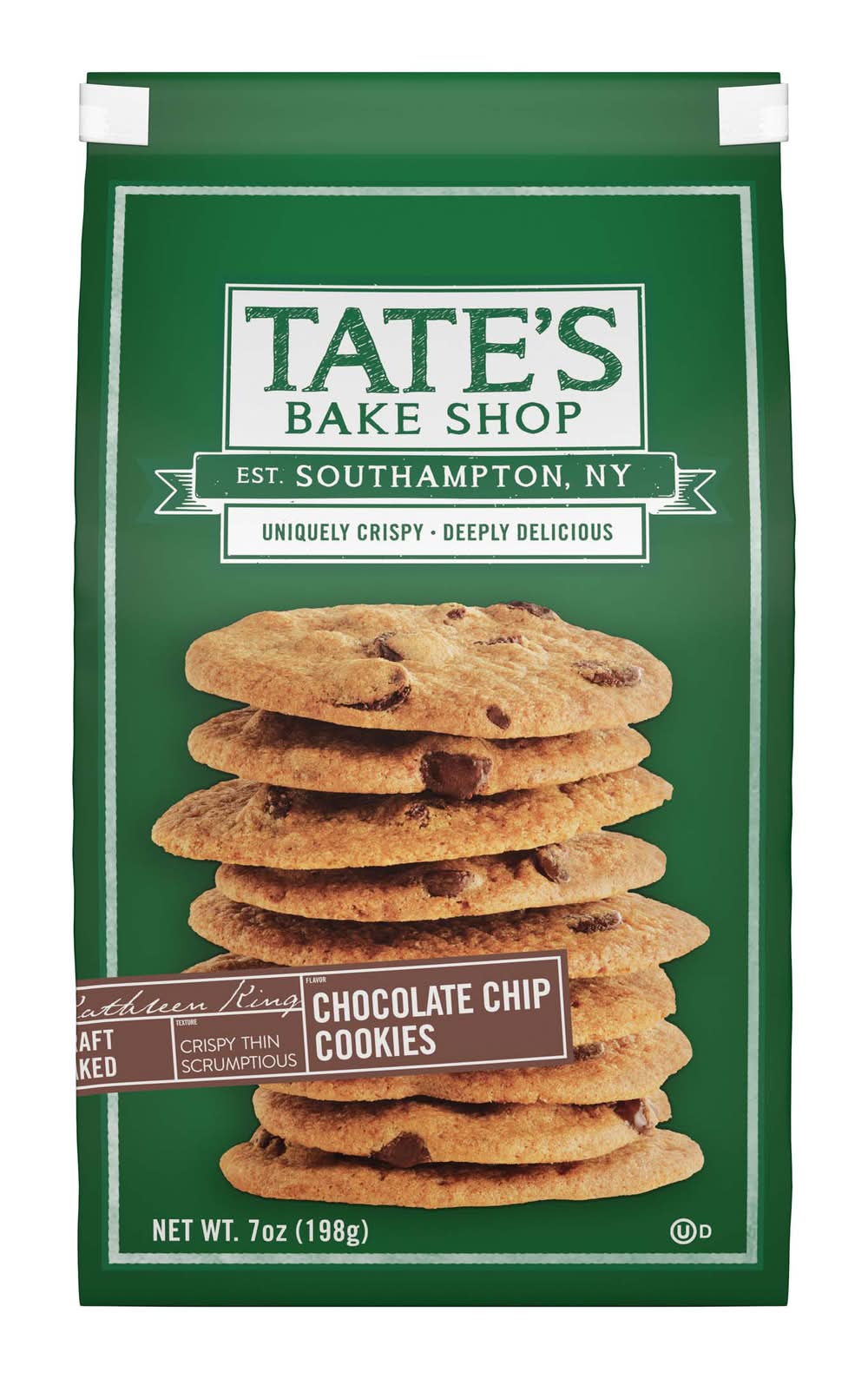 Tate's Bake Shop Chocolate Chip Cookies, Crispy Thin (7 oz)