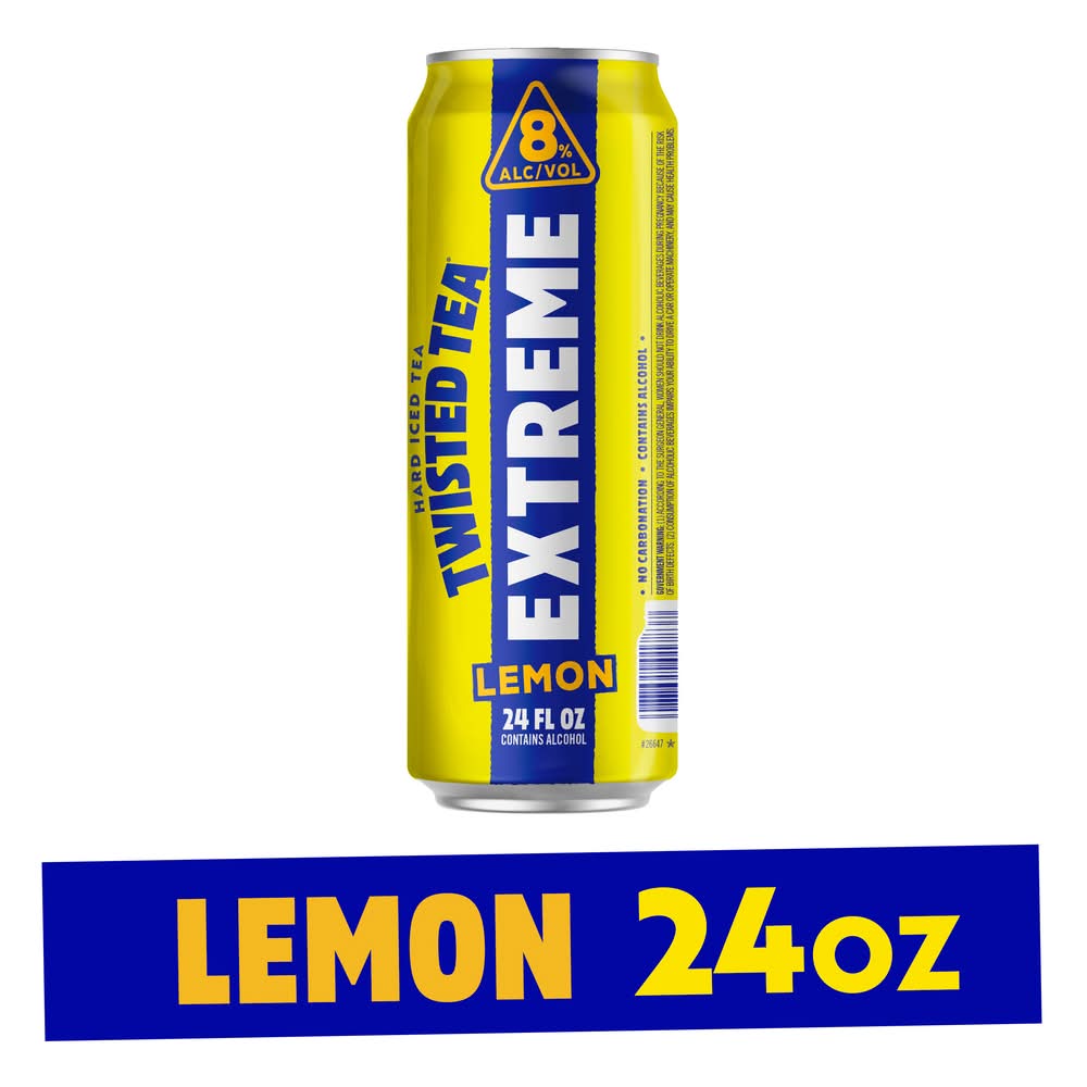 Twisted Tea Extreme Hard Iced Tea, Lemon (24 fl oz)