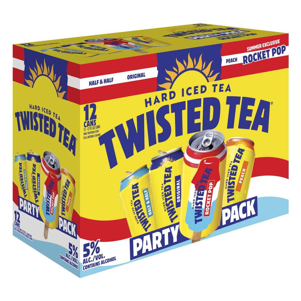 Twisted Tea Hard Iced Tea Variety Party pack, Assorted (12 x 12 fl oz)