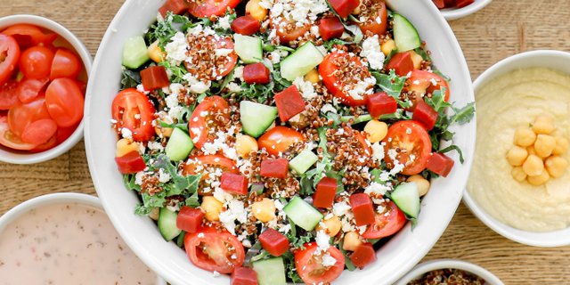 Hummus and Beet Salad
