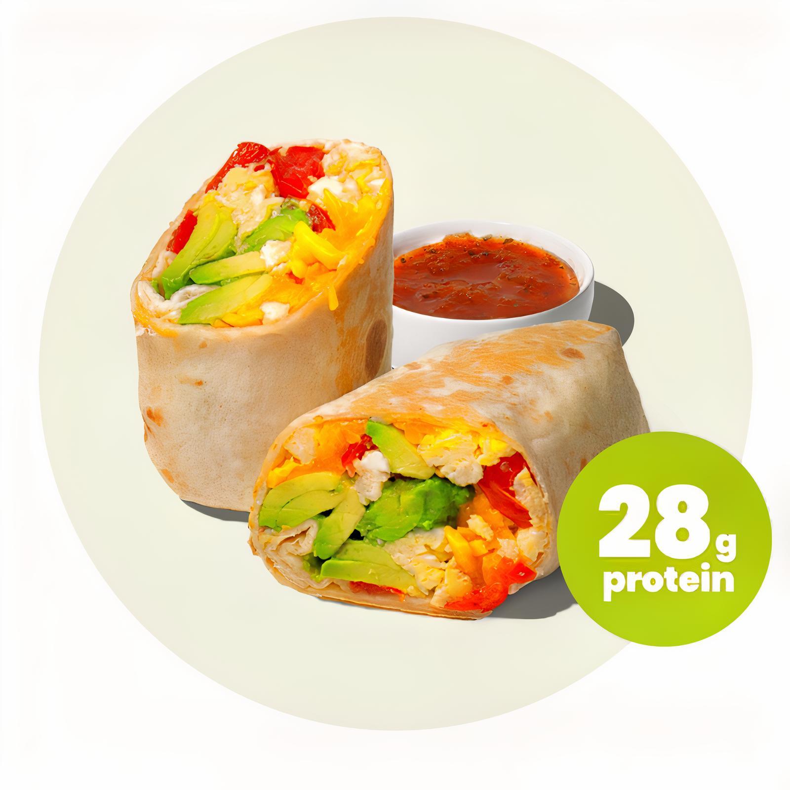 Avocado, Egg, and Cheddar Breakfast Burrito