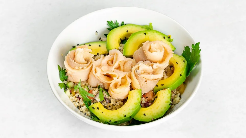 Tahini lososova solata