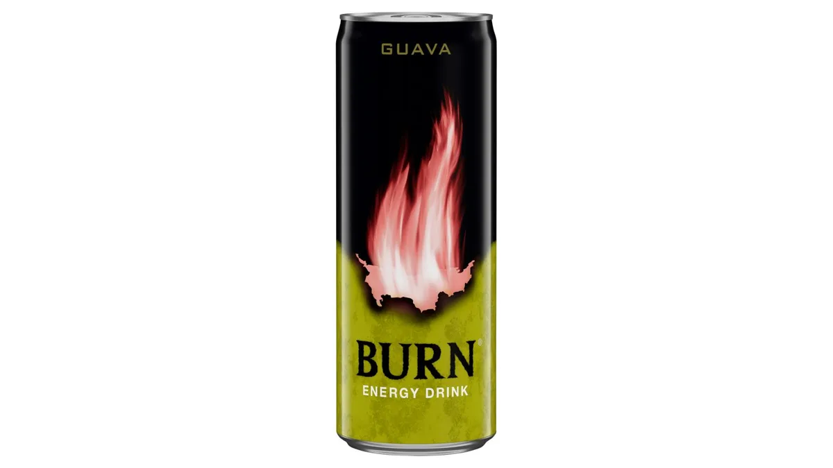 Burn Guava szénsavas guava ízű ital koffeinnel, B-vitaminokkal, inozitollal 250 ml