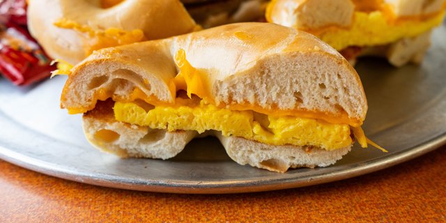 Egg and Cheese Bagel Sandwich