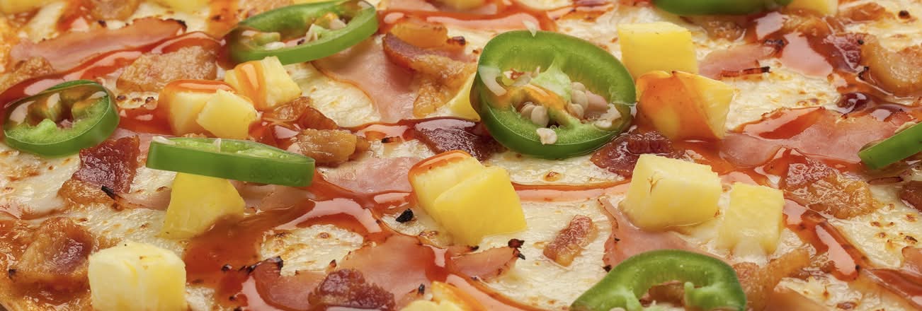 Hot Hawaiian pizza