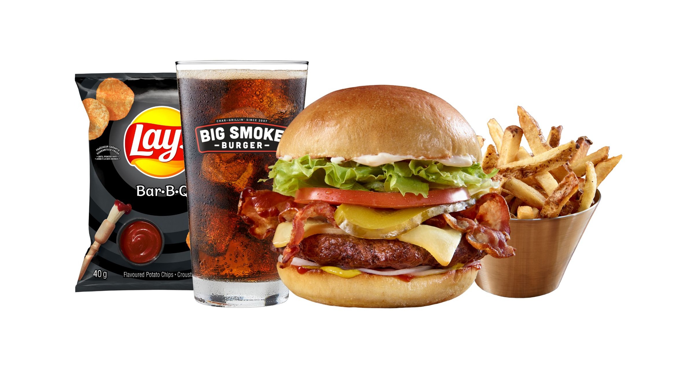 Smokey Cheddar Bacon Burger Combo