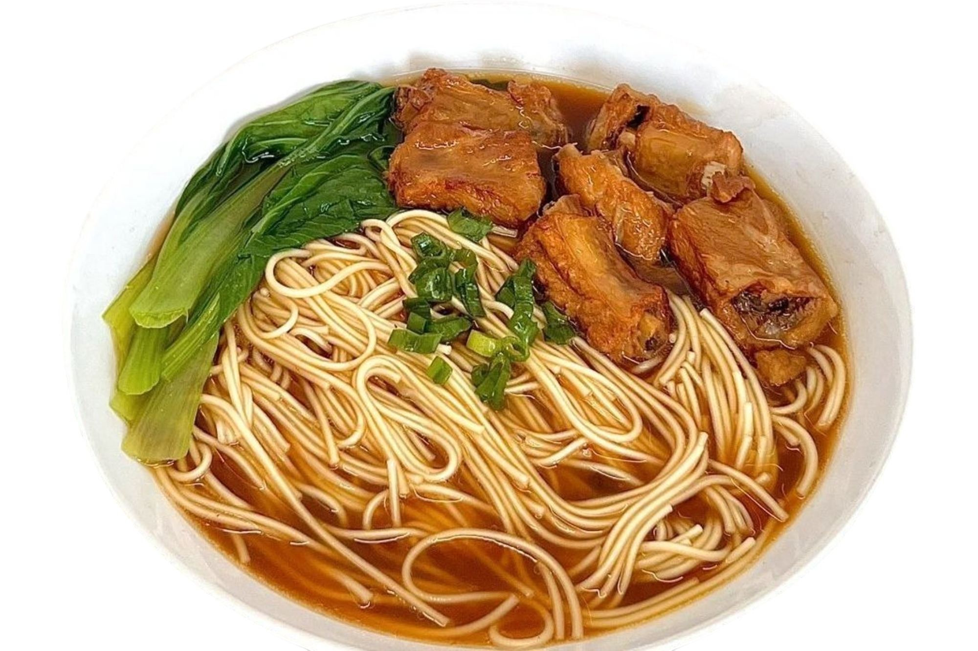 Barbecued Spareribs Noodles Soup 蜜汁燒排骨湯麺