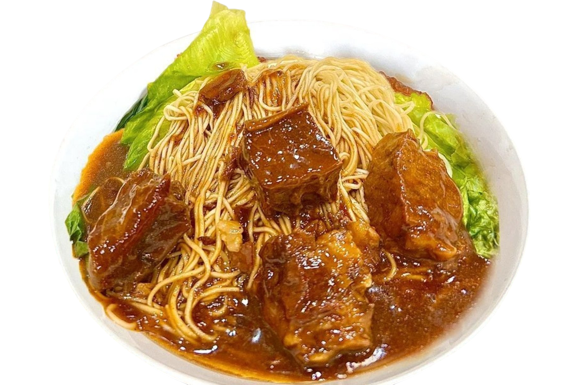 Beef Stew Steam Lo Mein 港式原汁牛腩撈麵