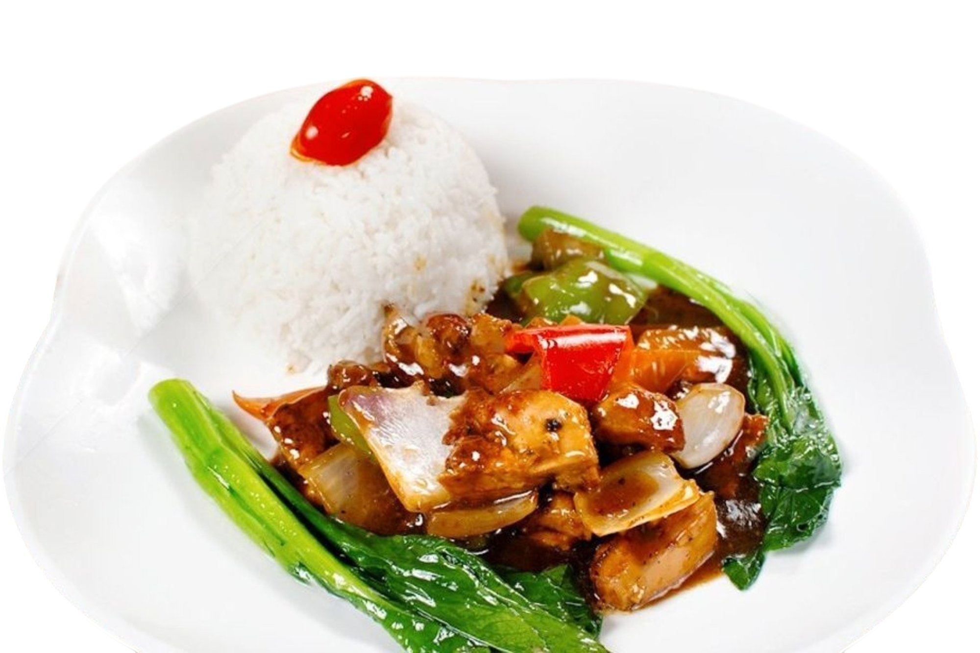 Chicken W/ Black Bean Garlic Sauce 豉椒雞柳飯