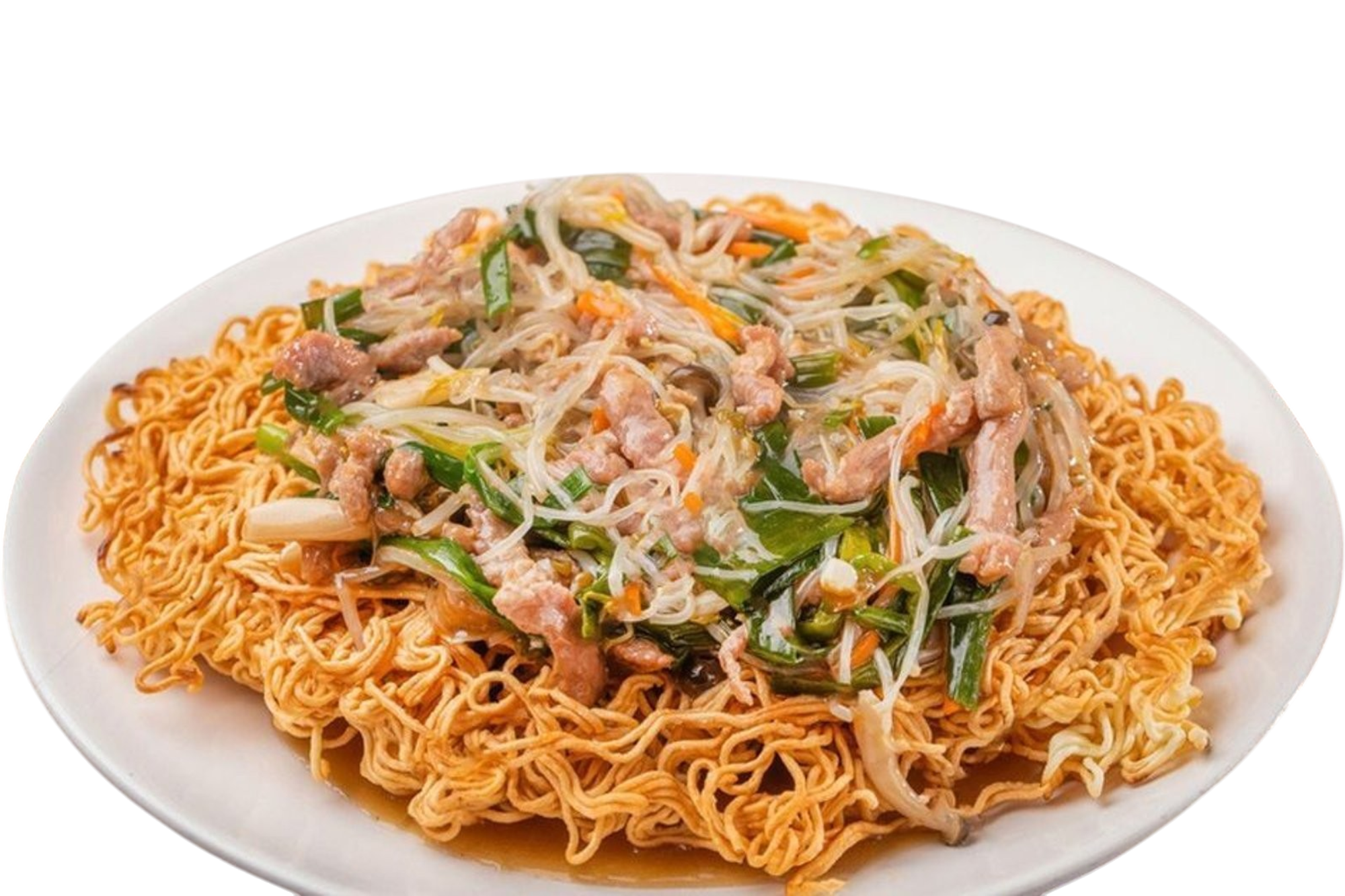 Crispy Fried Noodles W/ Beef (W/ Gravy) 牛肉兩面黃