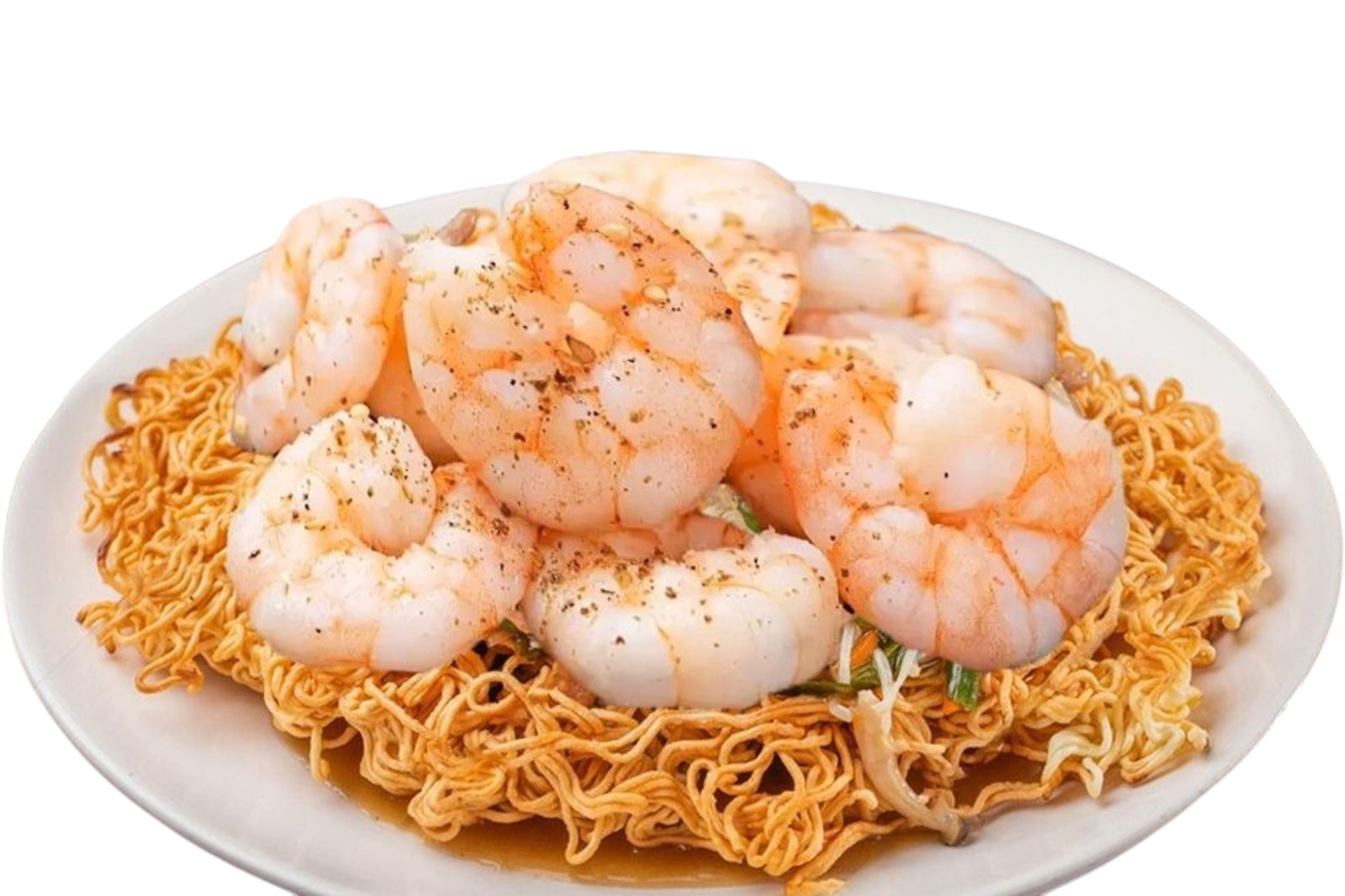 Crispy Fried Noodles W/ Jumbo Shrimp (W/ Gravy) 鮮蝦兩面黃