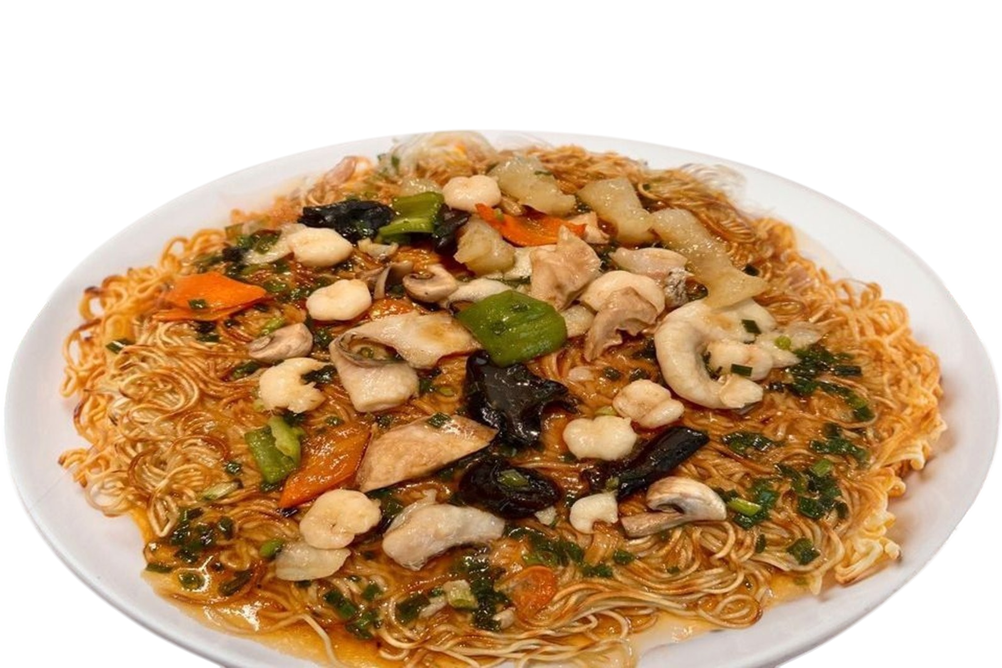 Crispy Fried Noodles W/ Mix Veggie (W/ Gravy) 什菜兩面黃