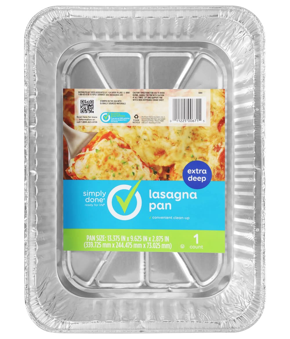 Simply Done Lasagna Pan Extra Deep, 13.375x9.625x2.875 in