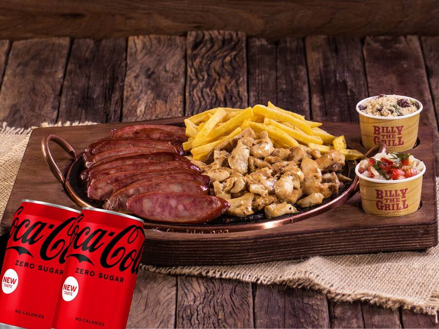Churrasco Pedra Frango Com Calabresa 2 Bebidas Grátis