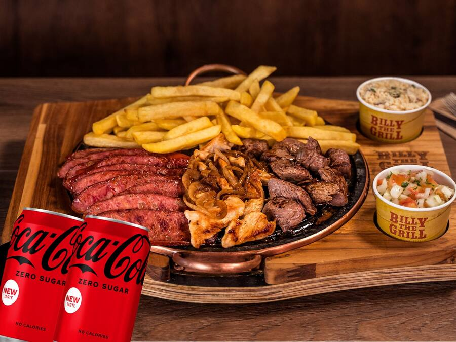 Churrasco Pedra Mista de Alcatra Meia 2 Bebidas 350ml