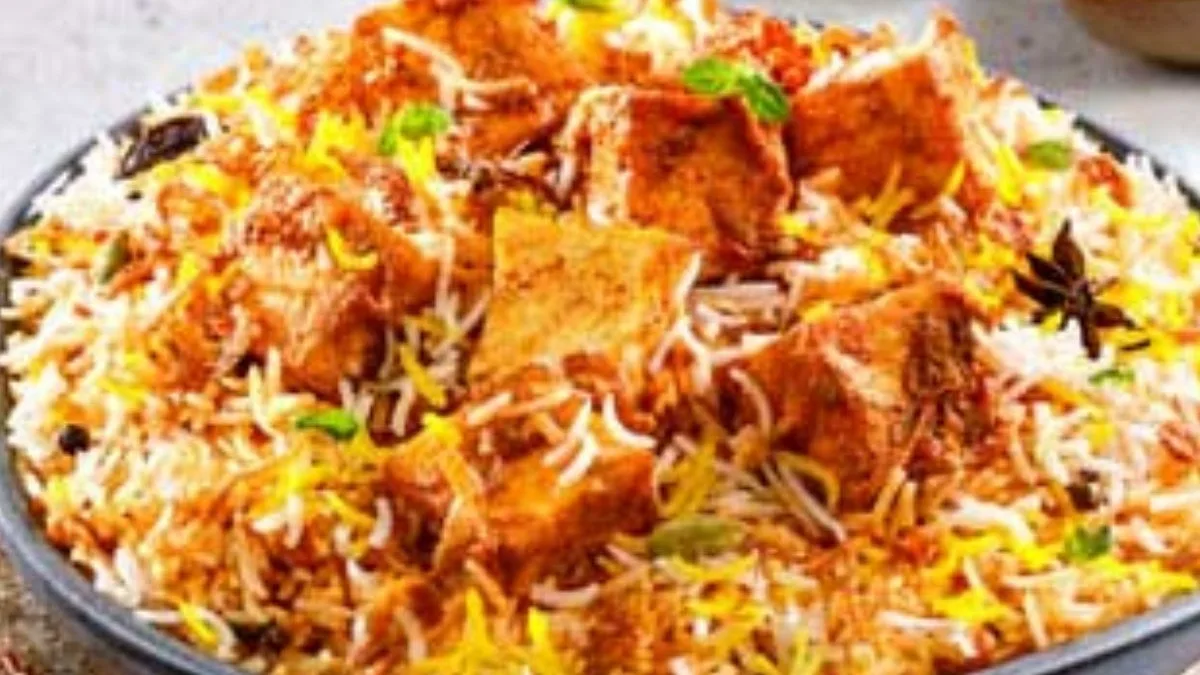 Paneer Tikka Dum Biryani