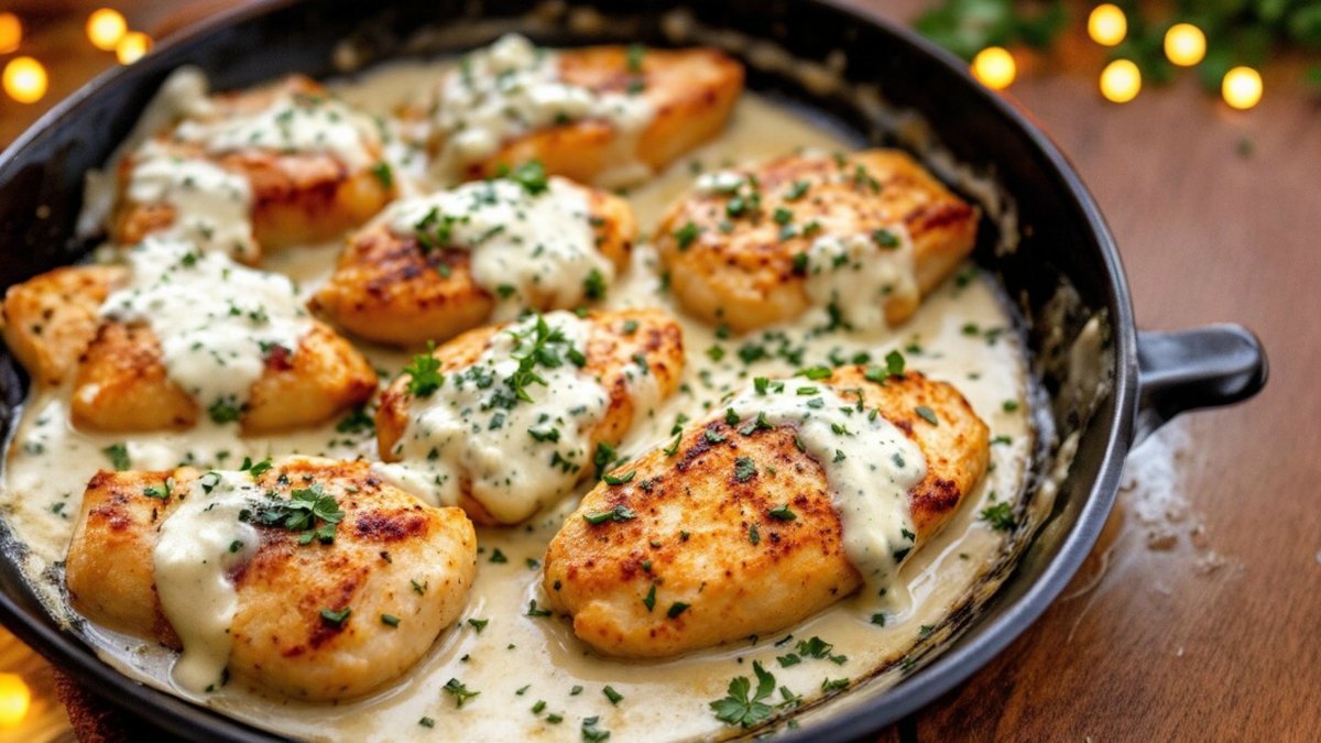 Tigaie de pui cu sos gorgonzola