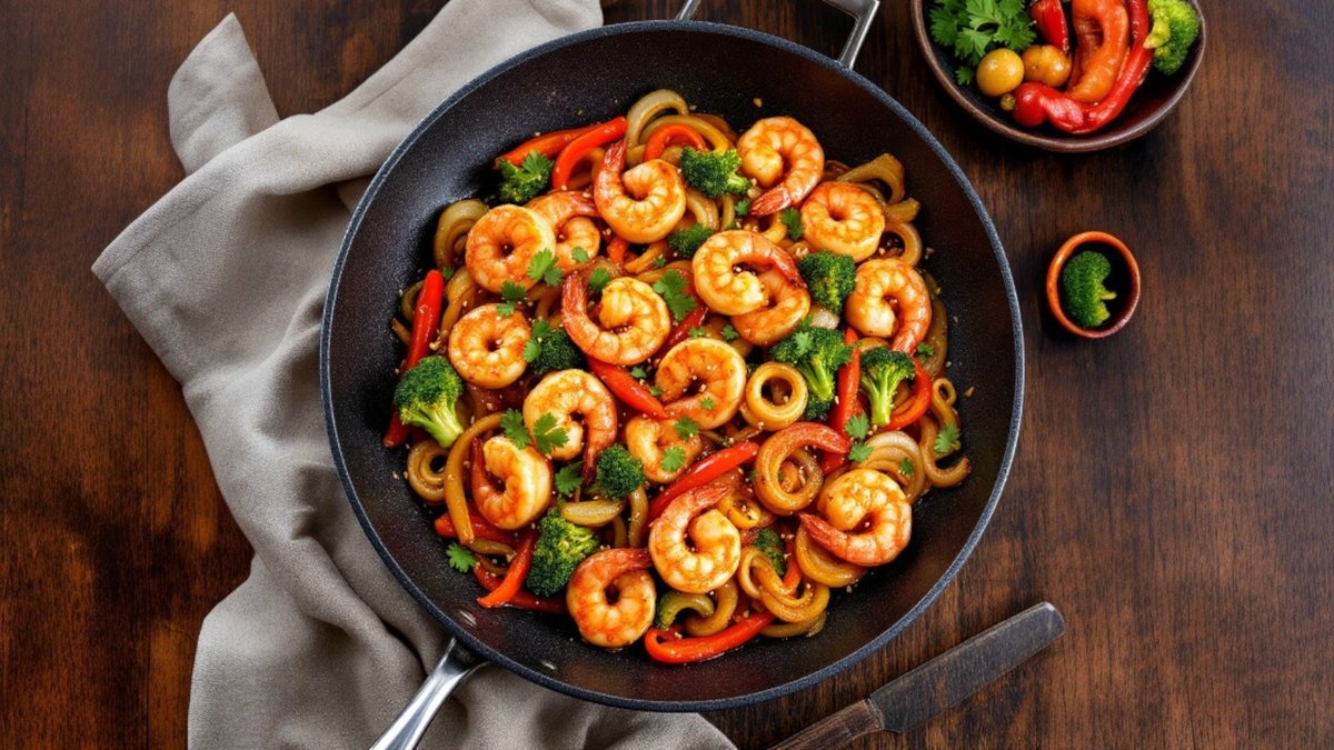 Tigaie picanta Fructe de mare
